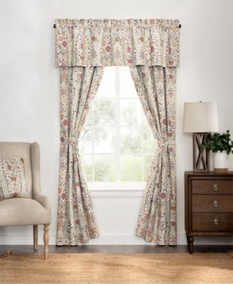 Набор цветочных оконных панелей Baroda из розового дерева, 84 