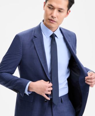 Мужской пиджак в клетку современного покроя от HUGO by Hugo Boss