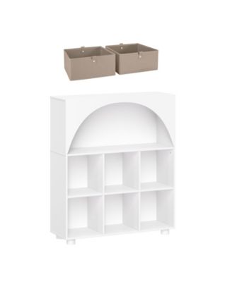 Поисковые решения Арочный 34-дюймовый шкаф-органайзер для обуви из массива дерева с 6 каморками в прихожей