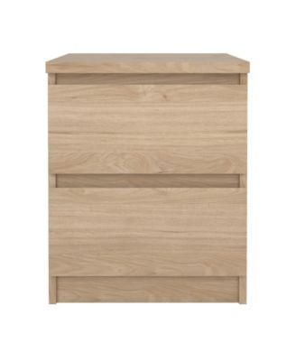 Прикроватная тумбочка Tvilum высотой 19,49 дюйма с 2 выдвижными ящиками коричнево-бежевого цвета