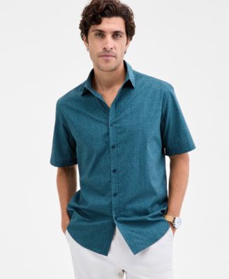 Мужская рубашка из плетеной ткани Alfani, эксклюзивная модель Macy's