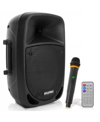 Портативная акустическая система Bluetooth Pyle мощностью 800 Вт с 8 сабвуферами, светодиодным индикатором заряда батареи, Перезаряжаемая, MP3/ USB/ SD, Беспроводной микрофон UHF, без цвета
