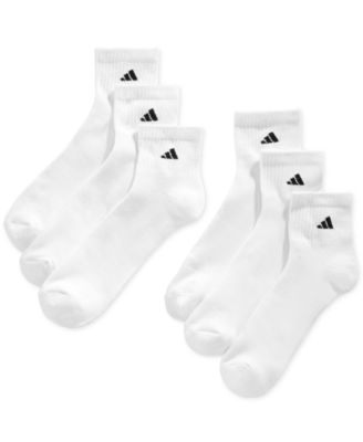 adidas Men's Cushioned Quarter Extended Size Socks, 6-Pack \u0026 Reviews -  Underwear \u0026 Socks - Men - Macy's