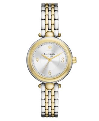 Женские двухцветные часы Kate Spade New York Gracie Round с тремя стрелками из нержавеющей стали, 32 мм