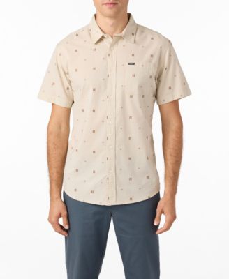 Мужская рубашка O'Neill Shields с коротким рукавом Dobby Standard коричневого цвета