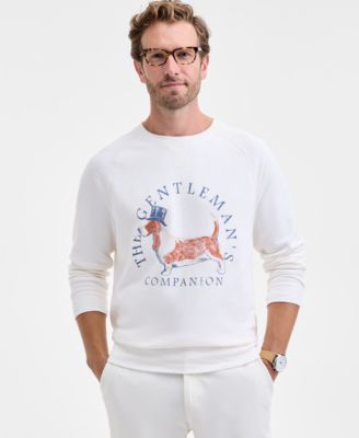 Мужская хлопковая толстовка Hound Dog с графическим принтом Hound Dog от Club Room из хлопка с длинными рукавами, эксклюзивная модель Macy's