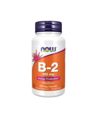 Now Foods Витамин B-2 рибофлавин, 100 мг, 100 капсул без цвета