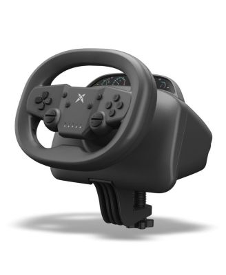 Беспроводное гоночное рулевое колесо NBCP с поворотом на 270° для PS4, ПК, Nintendo Switch, PS3, iOS, Android – Два вибромотора, Беспроводное подключение Bluetooth, Настраиваемое управление. Черный