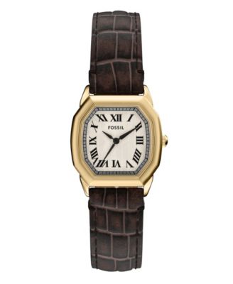 Женские часы Fossil Harlow из коричневой кожи Кроко с тремя стрелками, 27 мм