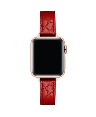 Ремешок из крокодиловой кожи Posh Tech Cleo Skinny для Apple Watch красный
