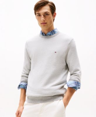 Мужской вязаный свитер из хлопка и кашемира Pima от Tommy Hilfiger