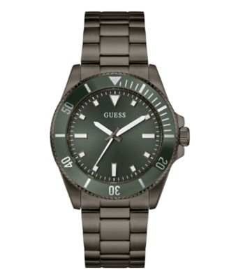 Мужские часы Guess 41 мм антрацитовые, серебристые