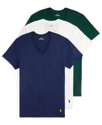 Мужские майки Polo Ralph Lauren классического кроя с V-образным вырезом из 3-х комплектов