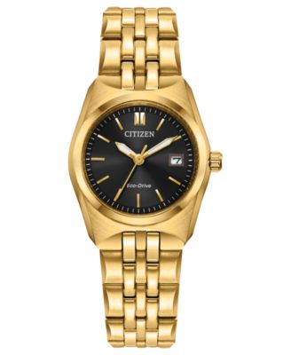 Женские классические часы-браслет Citizen Corso из нержавеющей стали золотистого цвета, 27 мм