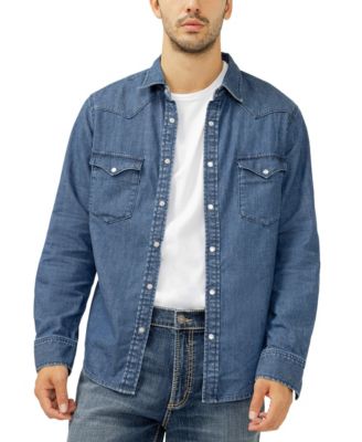 Мужская джинсовая рубашка в стиле Вестерн от Silver Jeans Co.