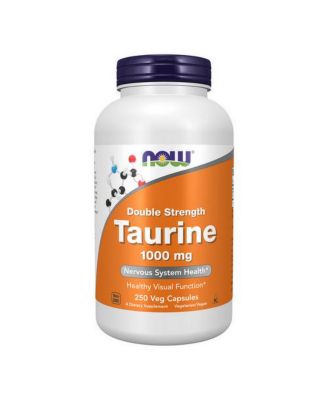 NOW Foods Таурин двойной крепости, 1000 мг, 250 капсул белого цвета