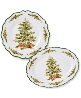 Сертифицированные международные сервировочные блюда из меламина Holly Tree, состоящие из 2 частей