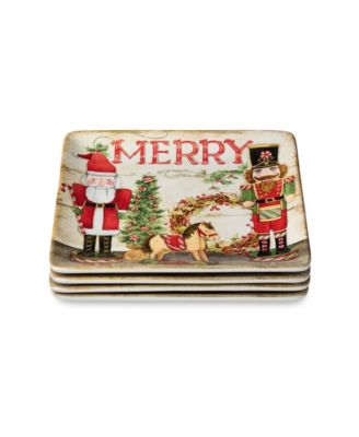 Сертифицированные международные обеденные тарелки Nutcracker Parade, набор из 4-х