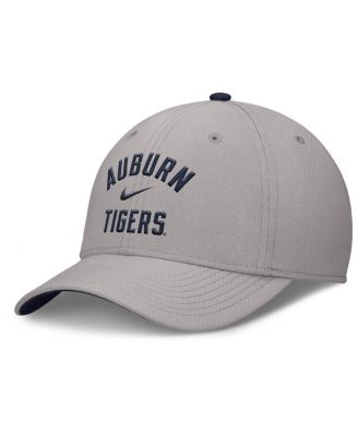 Мужская шапка Nike Grey Auburn Tigers Athletic Prep Rise Flex Hat серого цвета