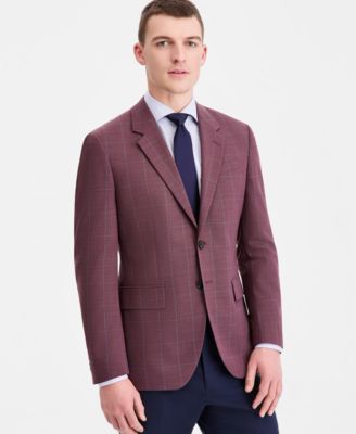 Мужской блейзер современного покроя от Hugo by Hugo Boss синего цвета