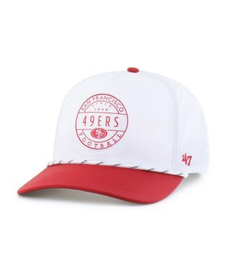 Брендовая мужская белая/алая шляпа San Francisco 49ers Suburbia Hitch от бренда '47, двухцветная, регулируемая по длине, белая