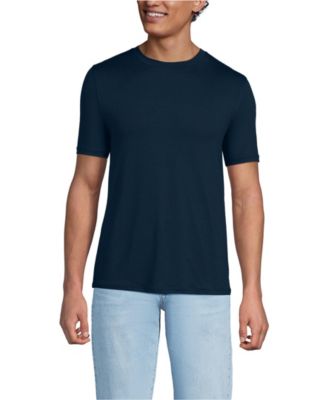 Футболки Lands' End Big & Tall с коротким рукавом и охлаждающими свойствами синего цвета