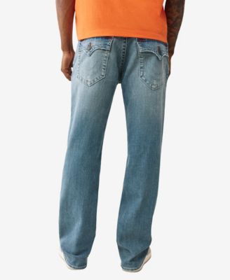 Мужские джинсы с прорезным карманом с клапаном True Religion, укороченные до середины икры