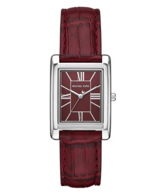 Женские часы Michael Kors Essex из красной кожи с тремя стрелками, 26x36 мм