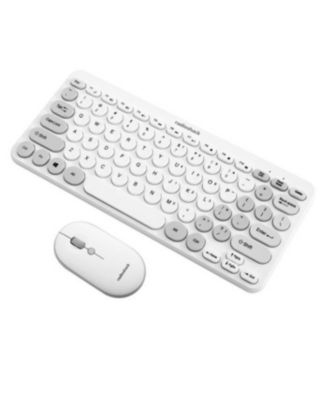 Беспроводная клавиатура и мышь RadioShack White Combo, Беспроводная клавиатура и мышь 2,4 G, Тонкий дизайн, Бесшумный ввод текста, Длительное время автономной работы 2607124 white