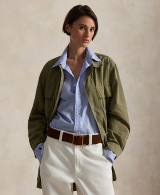 Женская универсальная куртка Polo Ralph Lauren с длинным рукавом зеленого цвета