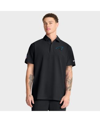 Мужская черная рубашка поло Nike Carolina Panthers Sideline из ткани Dri-FIT