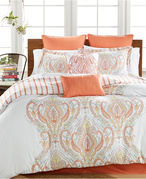 Lacourte Closeout Jordanna Coral 8 Pc Comforter Sets Created For Macy S Reviews Bed In A Bag Bed Bath Macy S