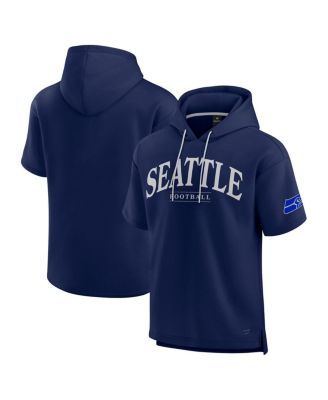 Мужская и женская одежда Fanatics College Navy Seattle Seahawks Elements, пуловер с коротким рукавом и толстовка с капюшоном