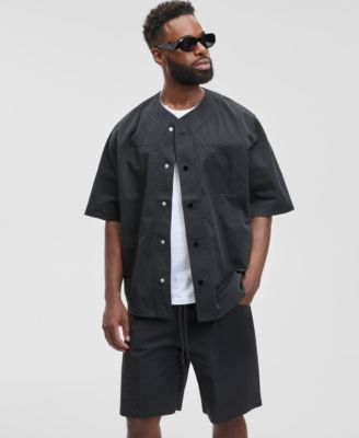 Мужская рубашка свободного кроя с коротким рукавом и застежкой спереди Mode of One, эксклюзивная модель Macy's