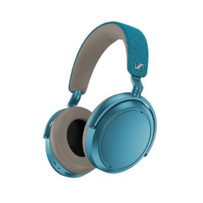 Bluetooth-гарнитура Sennheiser MOMENTUM 4 для кристально чистых звонков с адаптивным шумоподавлением, время автономной работы 60 часов, Беспроводные наушники синего цвета