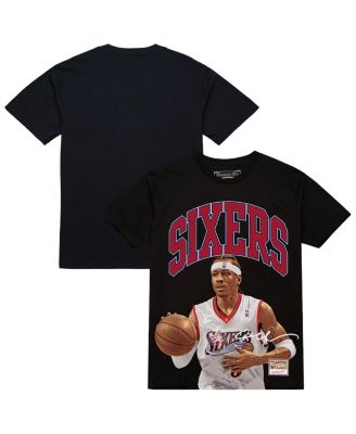 Мужская футболка Mitchell & Ness Allen Iverson Black Philadelphia 76ers Hardwood Classics Player Arch от Allen Iverson Black