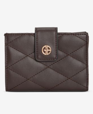 Кошелек-указатель в стеганой рамке от Giani Bernini, эксклюзивный коричневый цвет Macy's