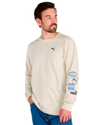 Мужская футболка с длинным рукавом и многослойным логотипом Puma