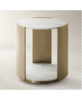 Z Gallerie 1 шт. полированный торцевой столик с основанием из нержавеющей стали