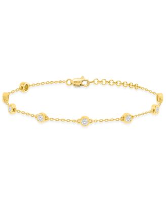 Браслет с бриллиантами, выращенными в лаборатории Forever Grown Diamonds (весом 1 карат) из чистого серебра (также из стерлингового серебра с позолотой 14 карат).