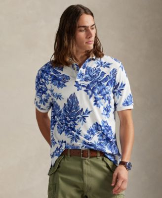 Мужская классическая рубашка поло Polo Ralph Lauren из анимированной сетки с коротким рукавом