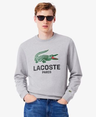 Мужская толстовка с круглым вырезом и принтом крокодила от Lacoste