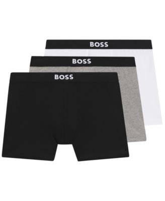 Мужские трусы-боксеры Hugo Boss One из 3-х комплектов белого цвета