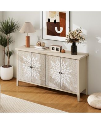 Современный сервант-буфет Streamdale Furniture с 4 дверцами и регулируемыми полками