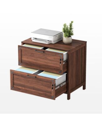 Фермерский картотечный шкаф Streamdale Furniture с 2 выдвижными ящиками, Картотечный шкаф с замком для домашнего офиса