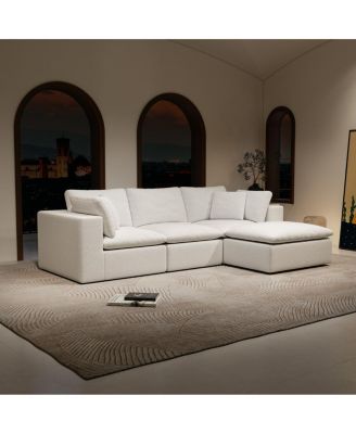 Модульное секционное сиденье для дивана Streamdale Furniture, мягкая кушетка, Без сборки, Комбинированное 4ШТ