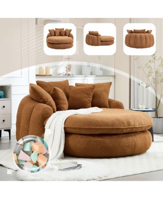 Большой овальный диван-мешок Streamdale с мягкой обивкой Bean Bag с 3 большими и 2 маленькими подушками