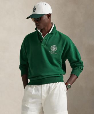 Мужская толстовка Polo Ralph Lauren свободного кроя с графическим принтом зеленого цвета
