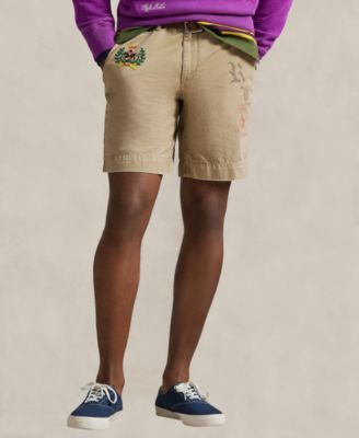Мужские шорты-чино классического кроя Polo Ralph Lauren Bedford коричнево-бежевого цвета