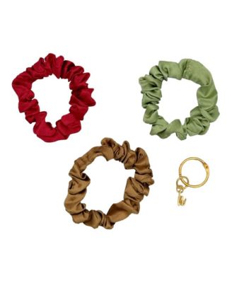 Набор женских атласных резинок для волос Headbands of Hope - Оливковый, бордовый, золотой, без цвета